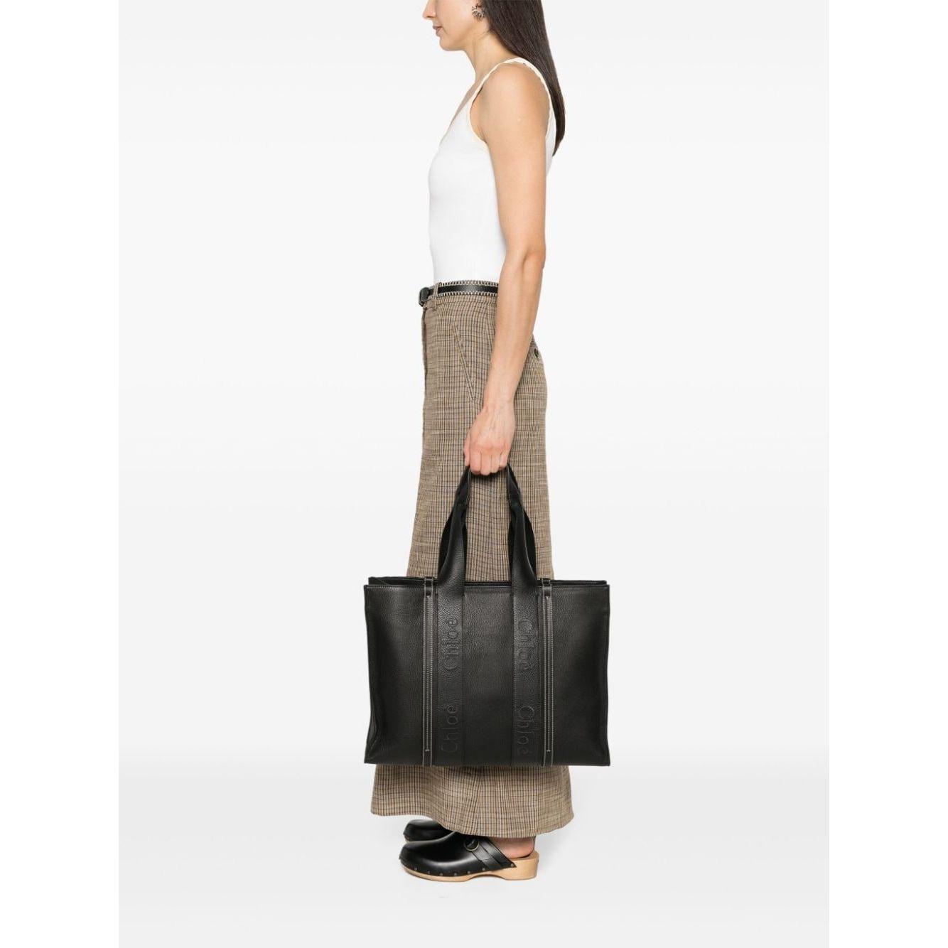 Chloè black smooth grain Tote Bag Shopper Chloè