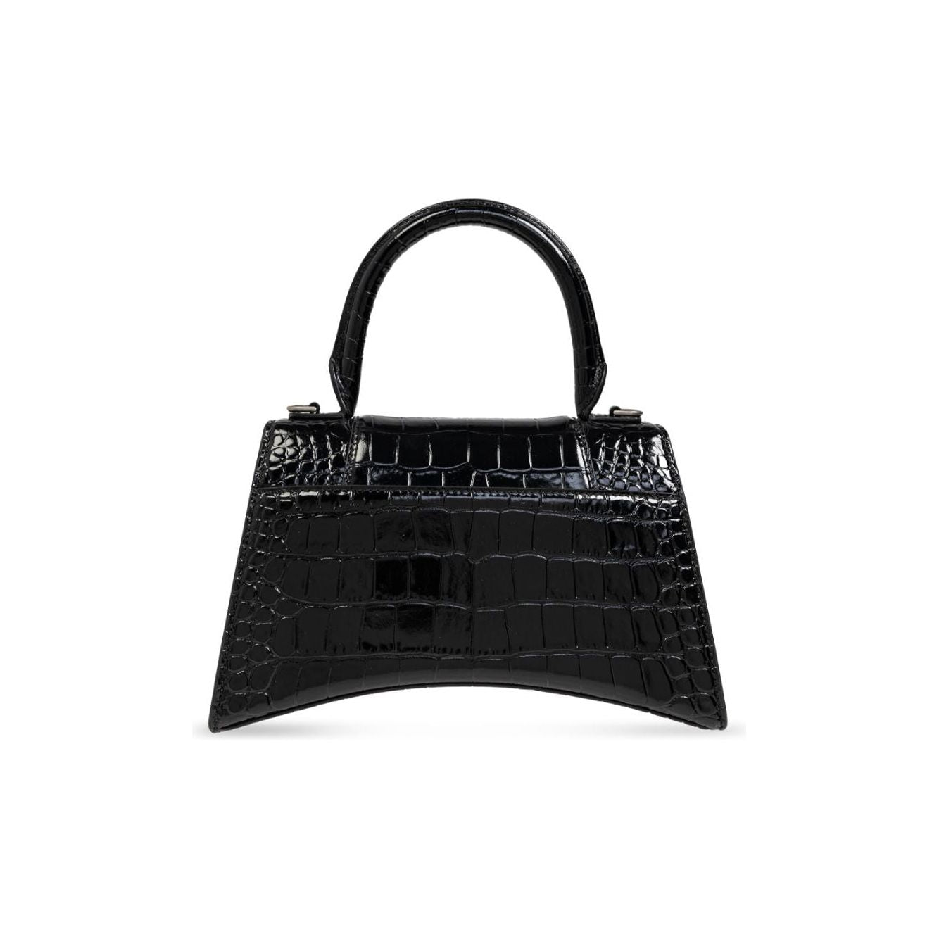 Balenciaga calf leather embossed crocodile effect  handbag Black Handbag Balenciaga