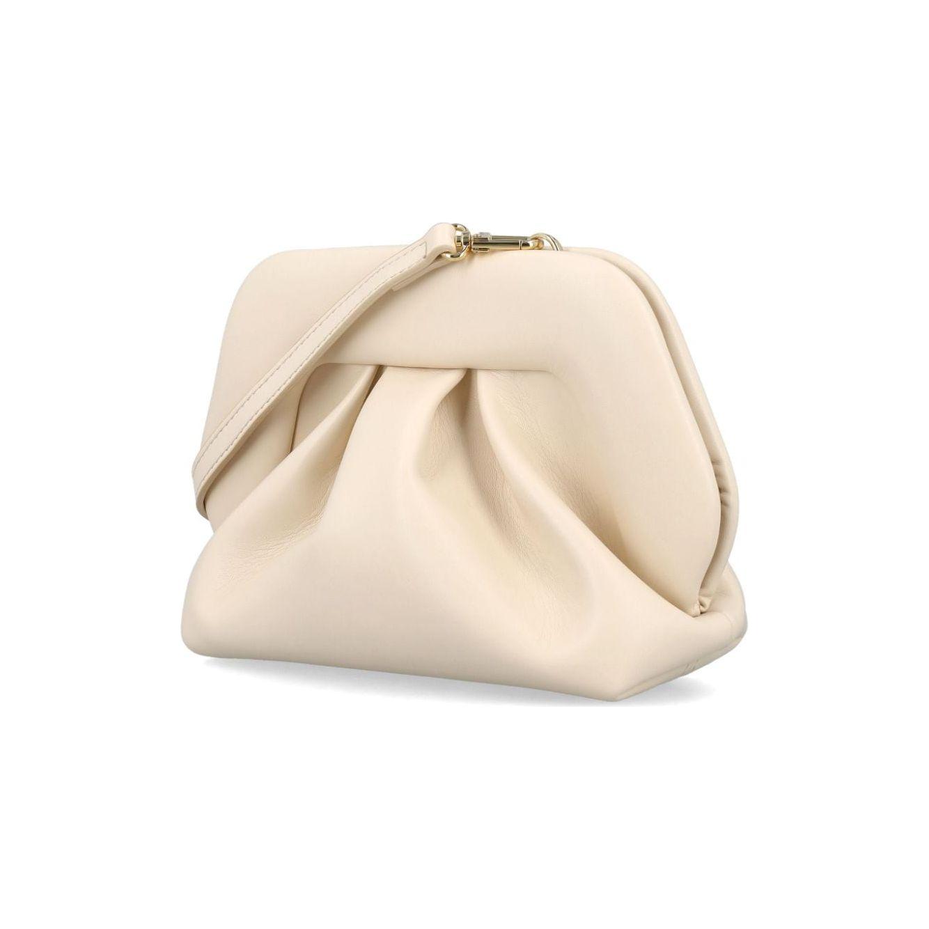 THEMOIRE' White Faux Leather Shoulder Bag Clutches Themoire'