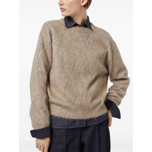 Brunello Cucinelli Sweaters Brown Topwear Brunello Cucinelli