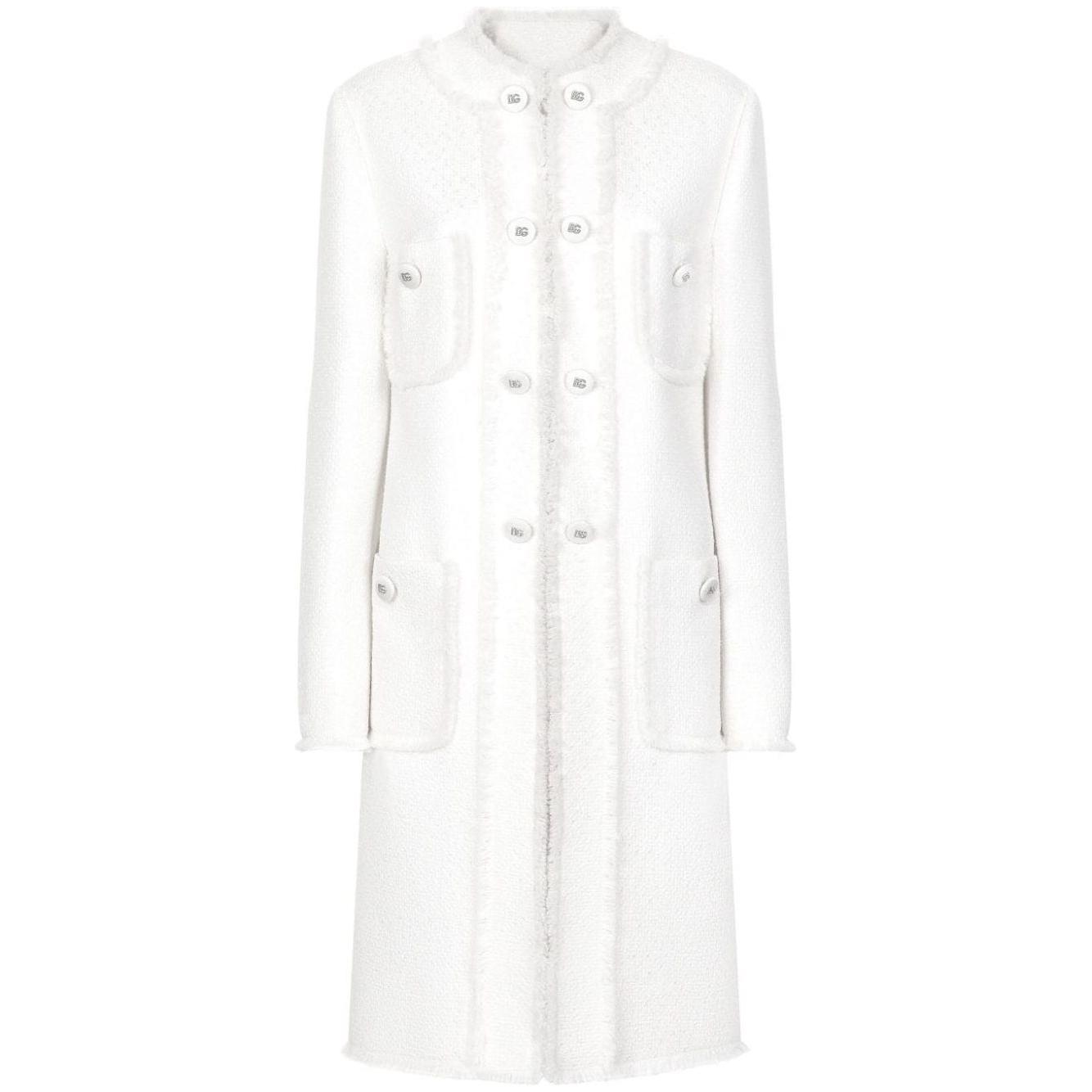 Dolce & Gabbana Coats Cream Jackets Dolce & Gabbana