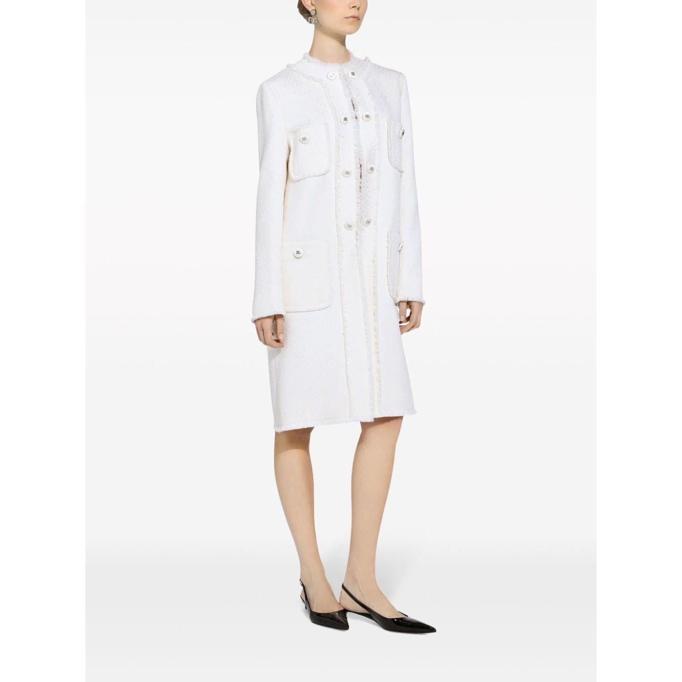 Dolce & Gabbana Coats Cream Jackets Dolce & Gabbana