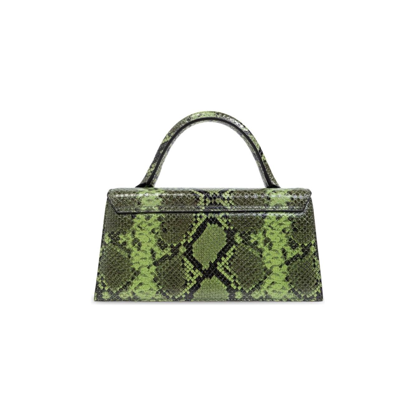 JACQUEMUS green calf leather snakeskin effect Bag Handbag JACQUEMUS