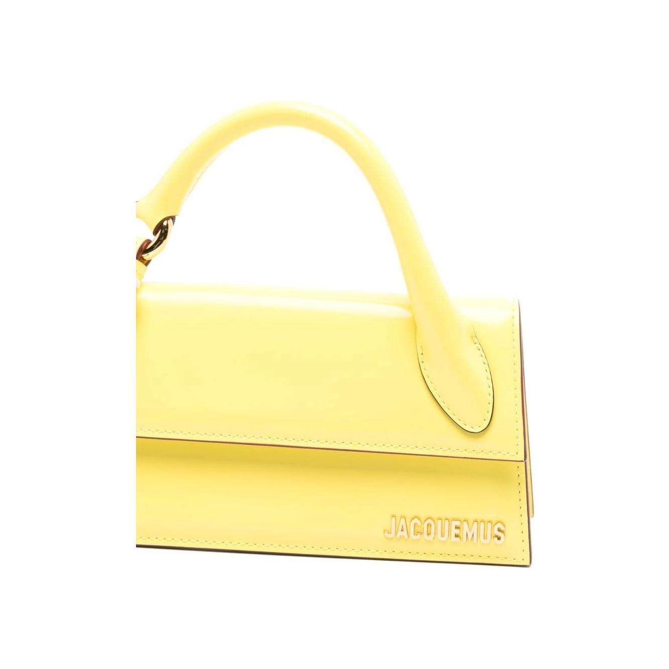 JACQUEMUS fluorescent yellow calf leather Bag Handbag JACQUEMUS