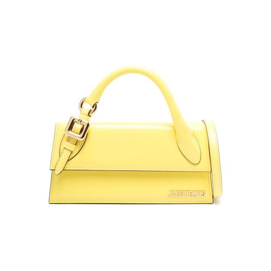 JACQUEMUS fluorescent yellow calf leather Bag Handbag JACQUEMUS