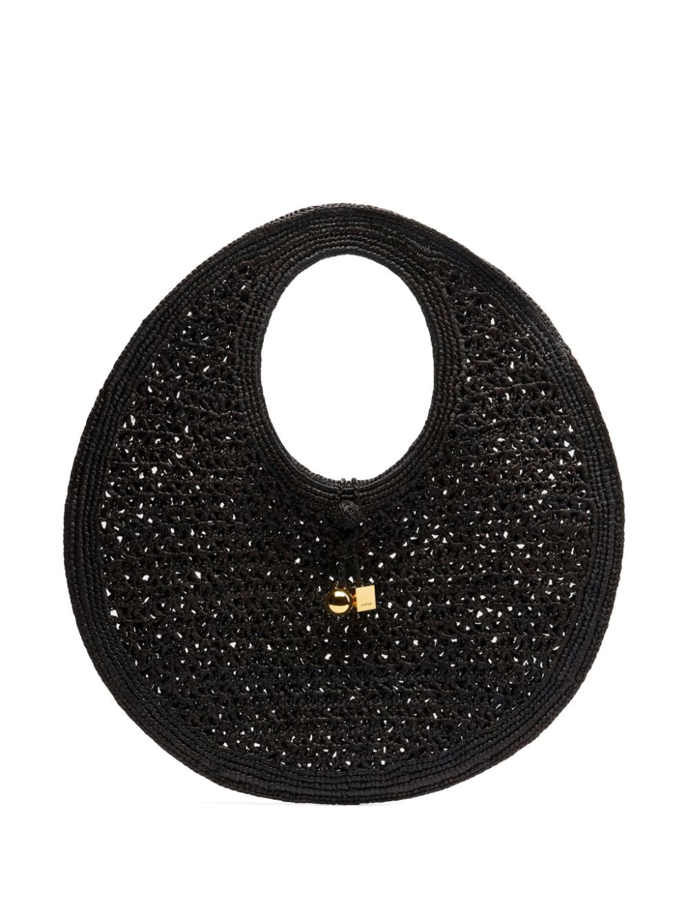 JACQUEMUS  raffia interwoven Bag Black Handbag JACQUEMUS