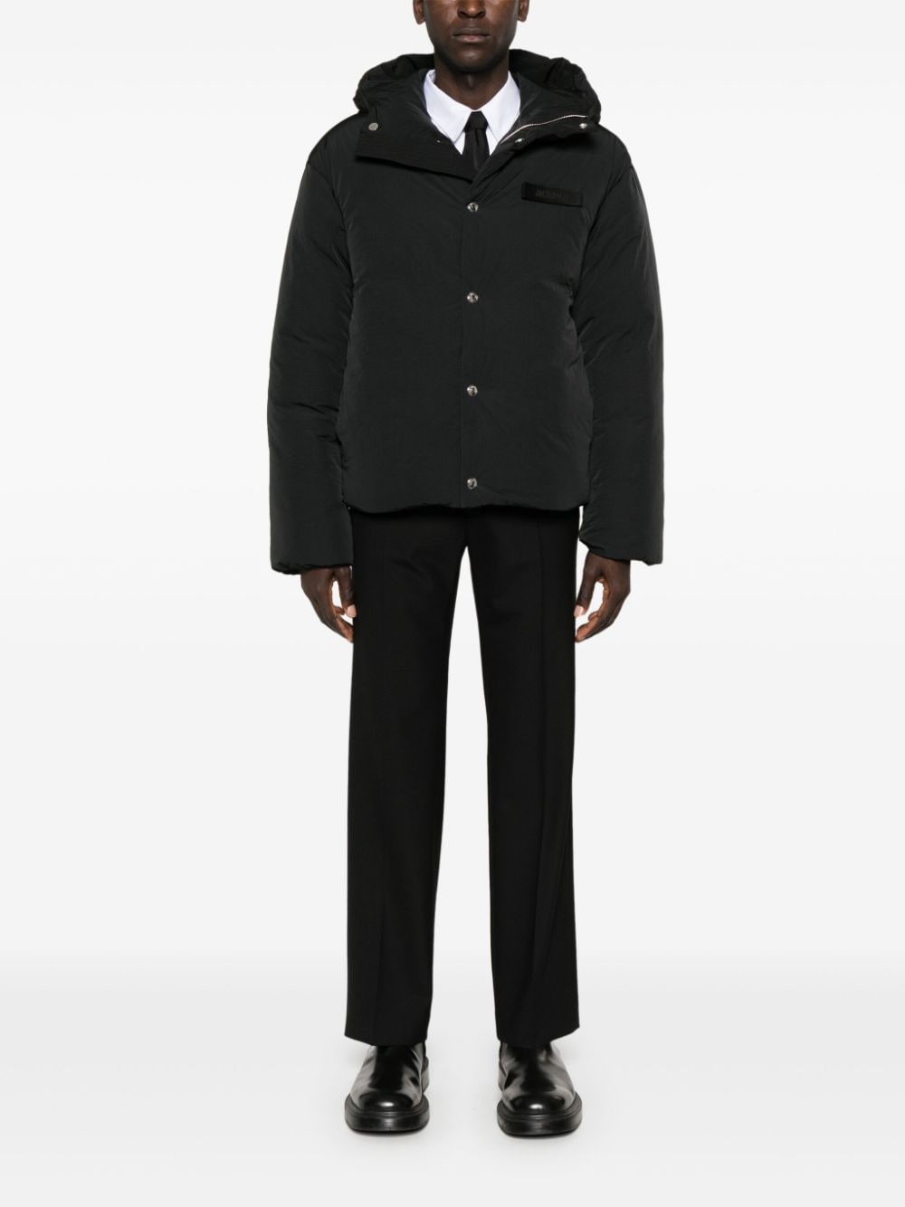 JACQUEMUS black shell padded design men Coats Jackets JACQUEMUS