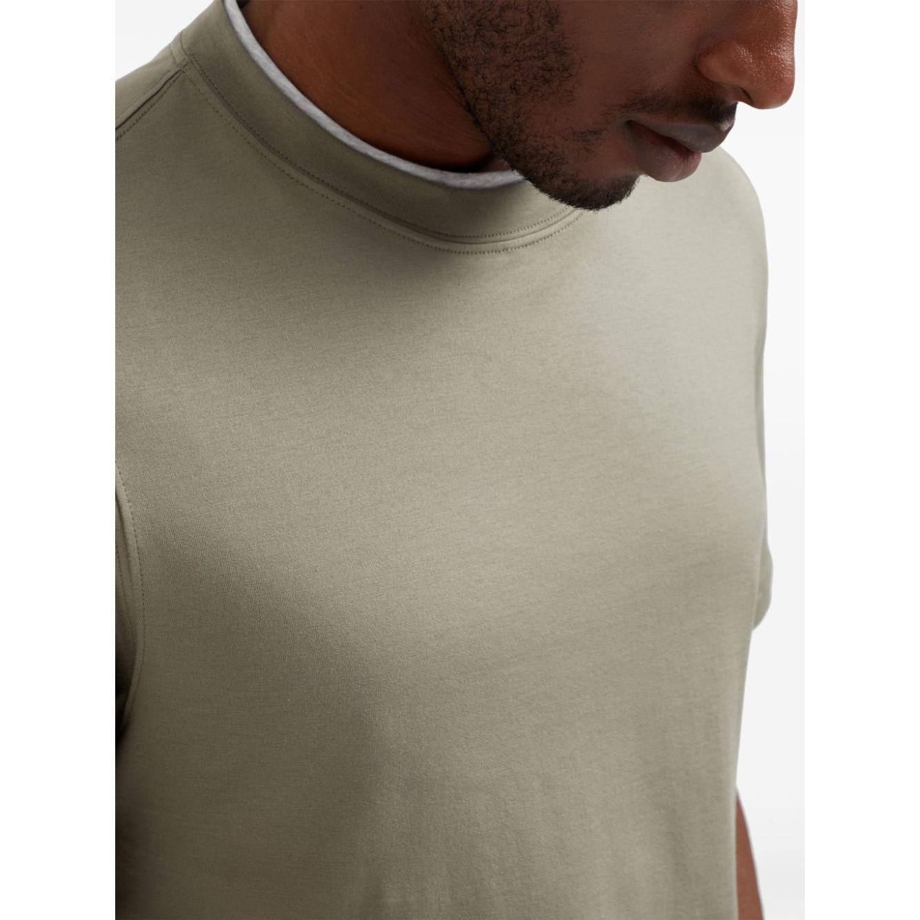 Brunello Cucinelli T-shirts and Polos Green Topwear Brunello Cucinelli