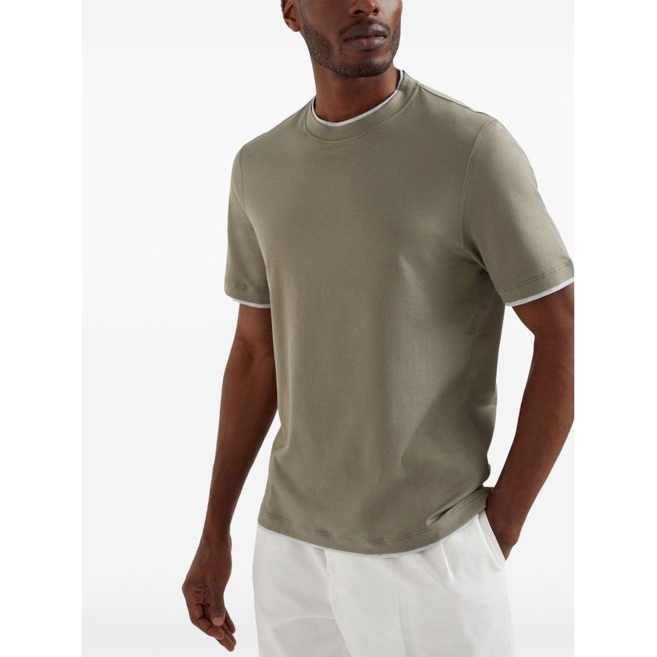 Brunello Cucinelli T-shirts and Polos Green Topwear Brunello Cucinelli