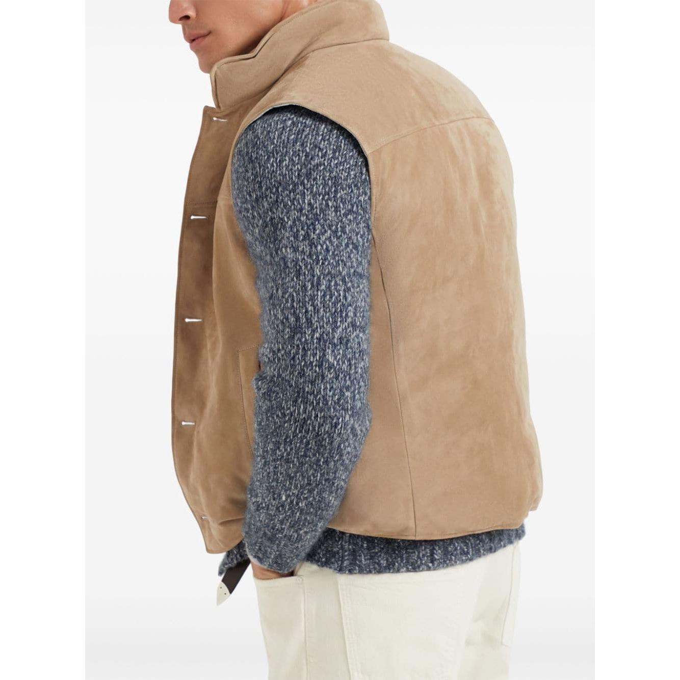 Brunello Cucinelli Jackets Beige Vests Brunello Cucinelli