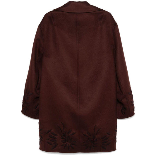 Ermanno Scervino Coats Bordeaux Jackets Ermanno Scervino