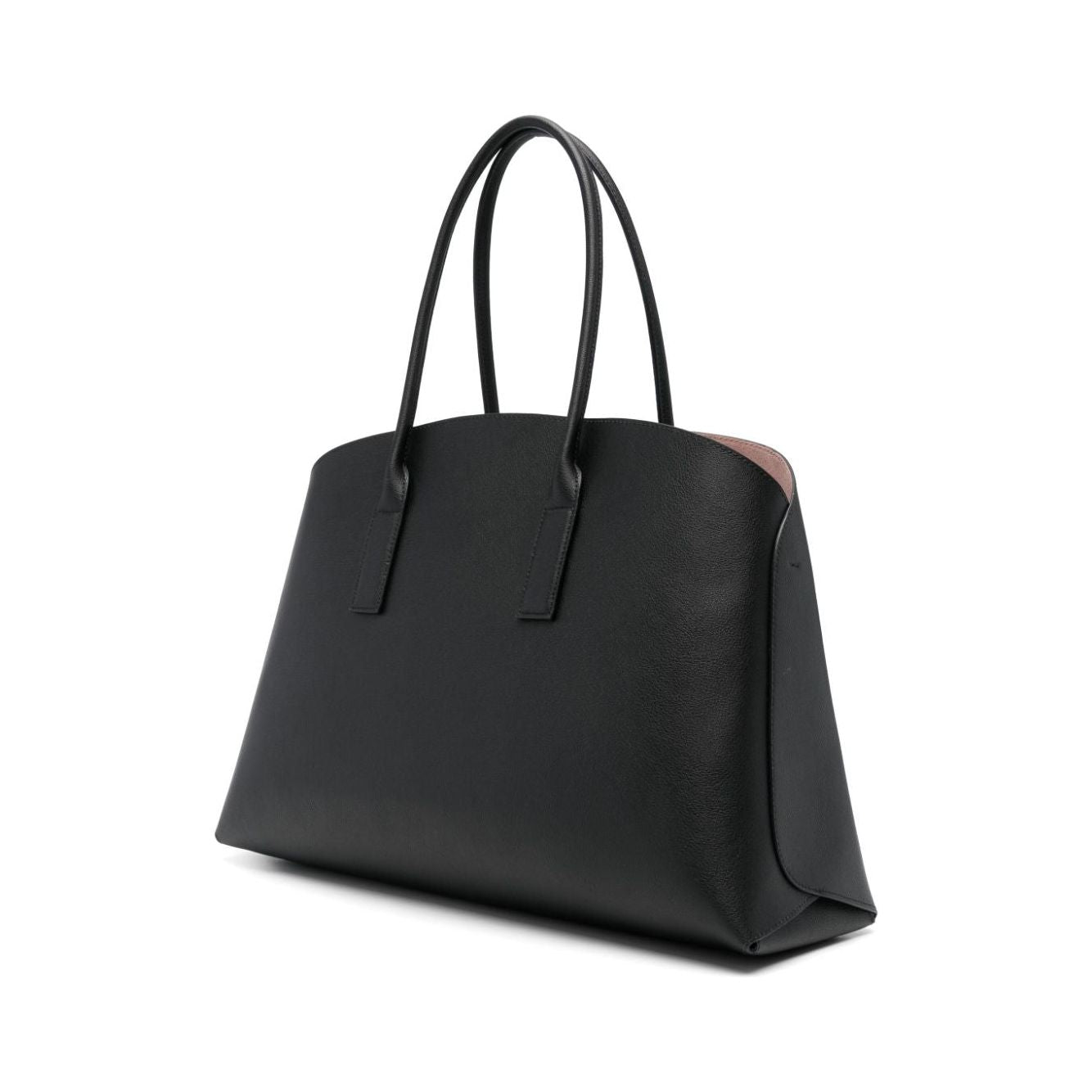 EMPORIO ARMANI CAPSULE  recycled leather Bag Black Shopper Emporio Armani