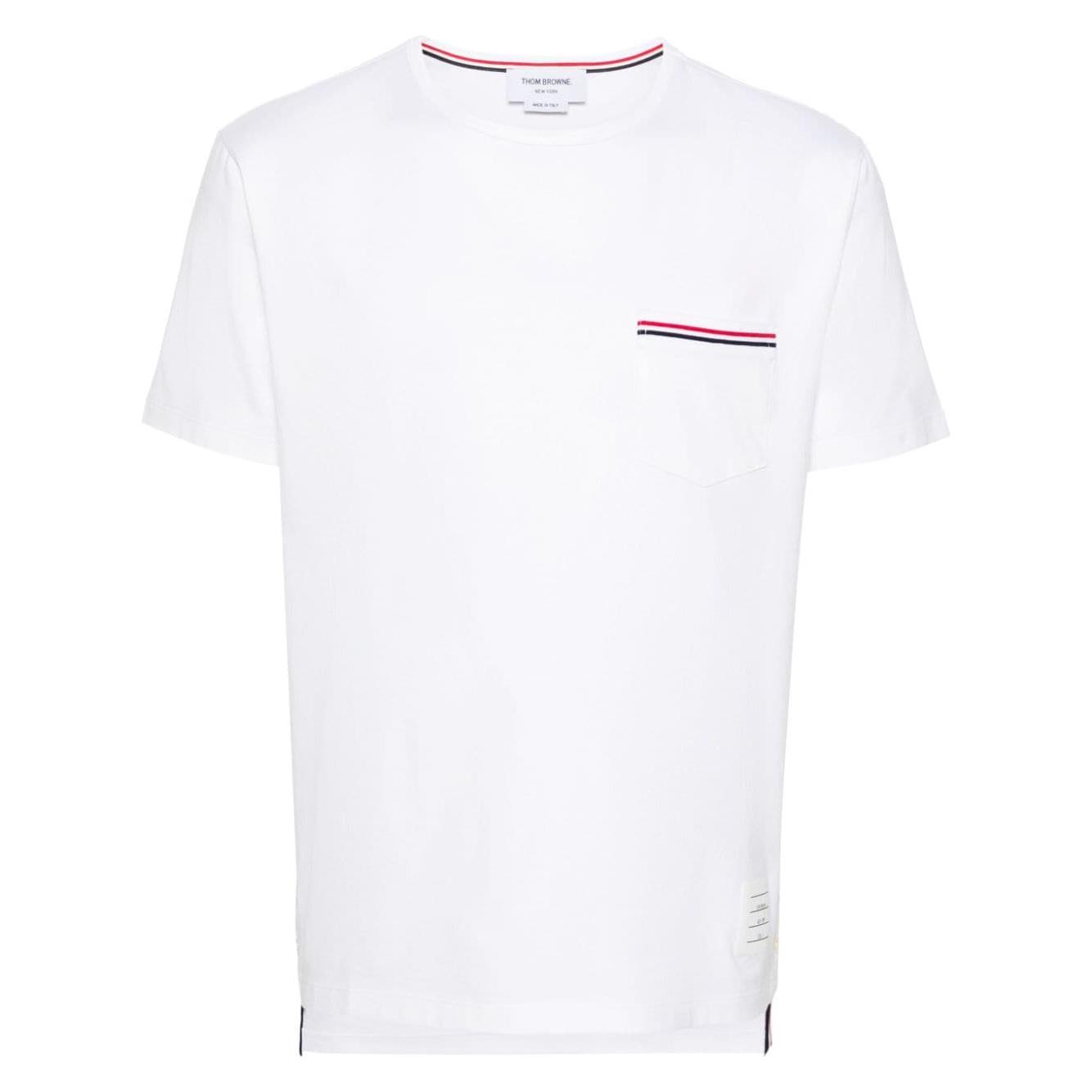 Thom Browne T-shirts and Polos White Topwear Thom Browne