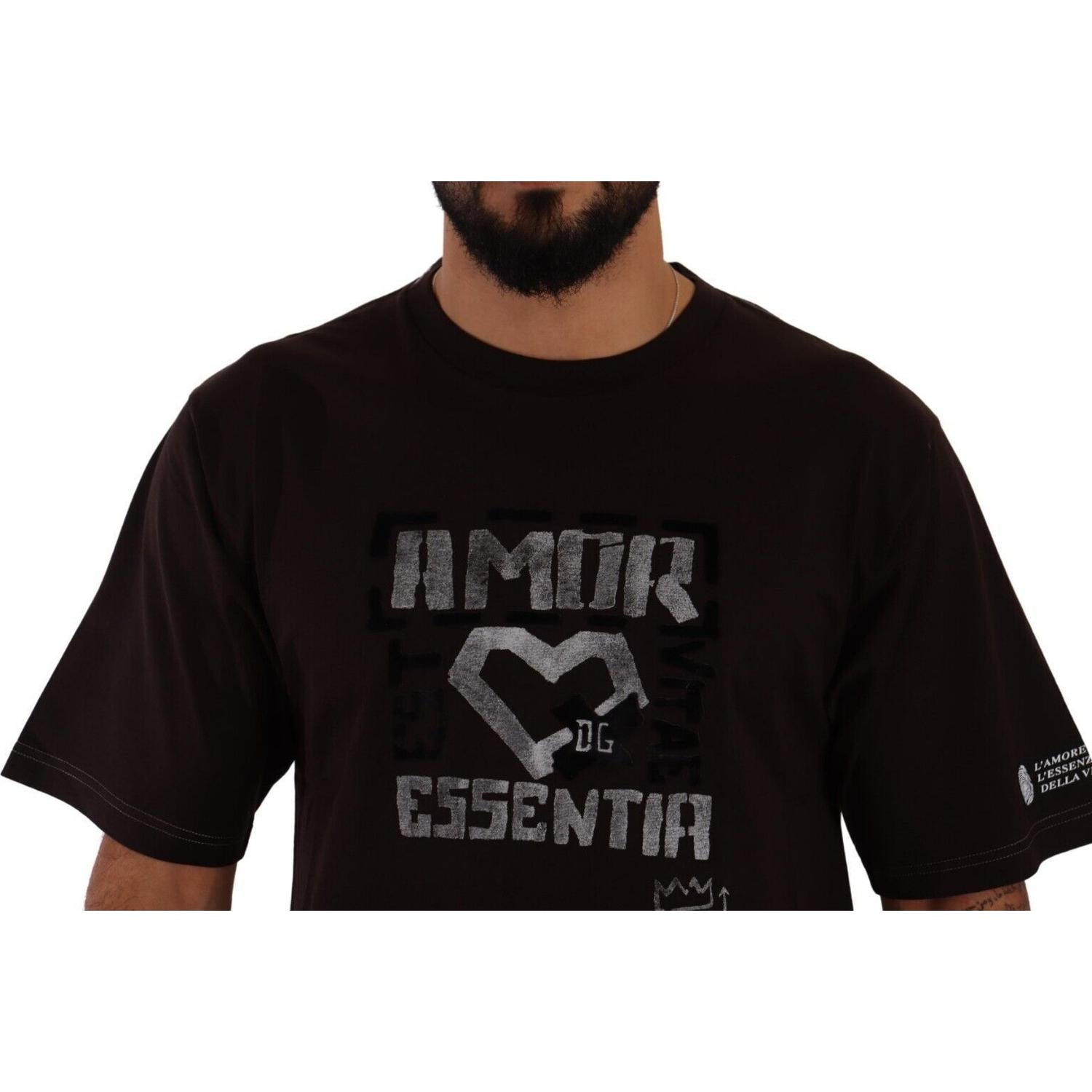 优雅的勃艮第色 L'Amore 圆领 T 恤