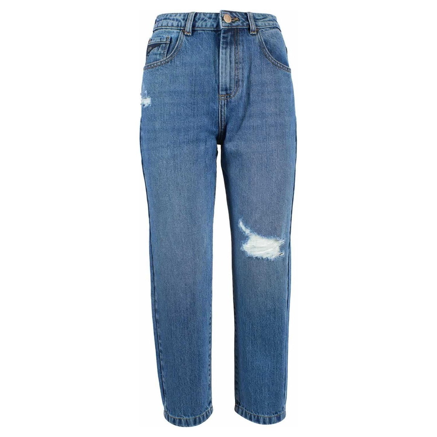 Yes Zee Blue Cotton Women Jeans Yes Zee