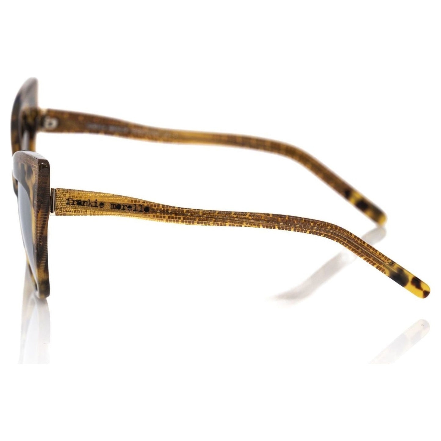 Frankie Morello Brown Acetate Women Sunglass Frankie Morello