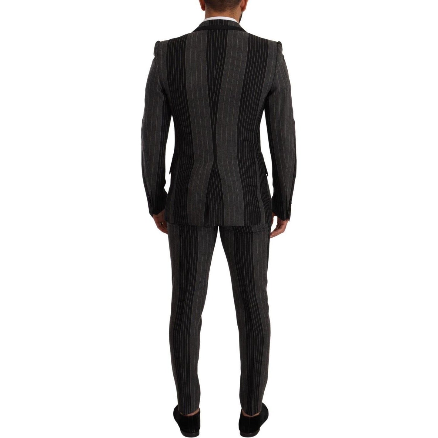 Dolce & Gabbana Elegant Striped Three-Piece Suit Dolce & Gabbana