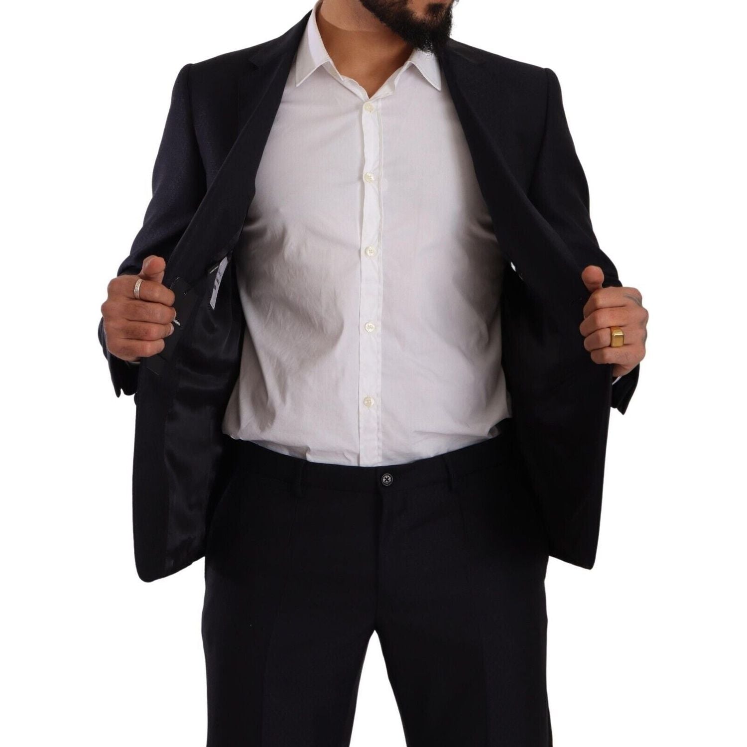 优雅修身羊毛丝绸羊绒男士西装