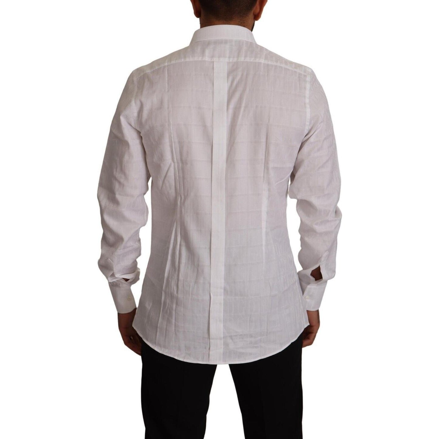 Dolce & Gabbana Elegant White Cotton Dress Shirt - Slim Fit Dolce & Gabbana