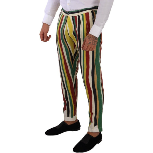 Dolce & Gabbana Elegant Striped Skinny Pants Dolce & Gabbana