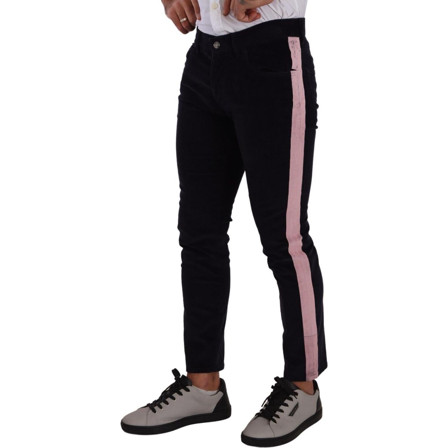 优雅修身灯芯绒紧身牛仔裤