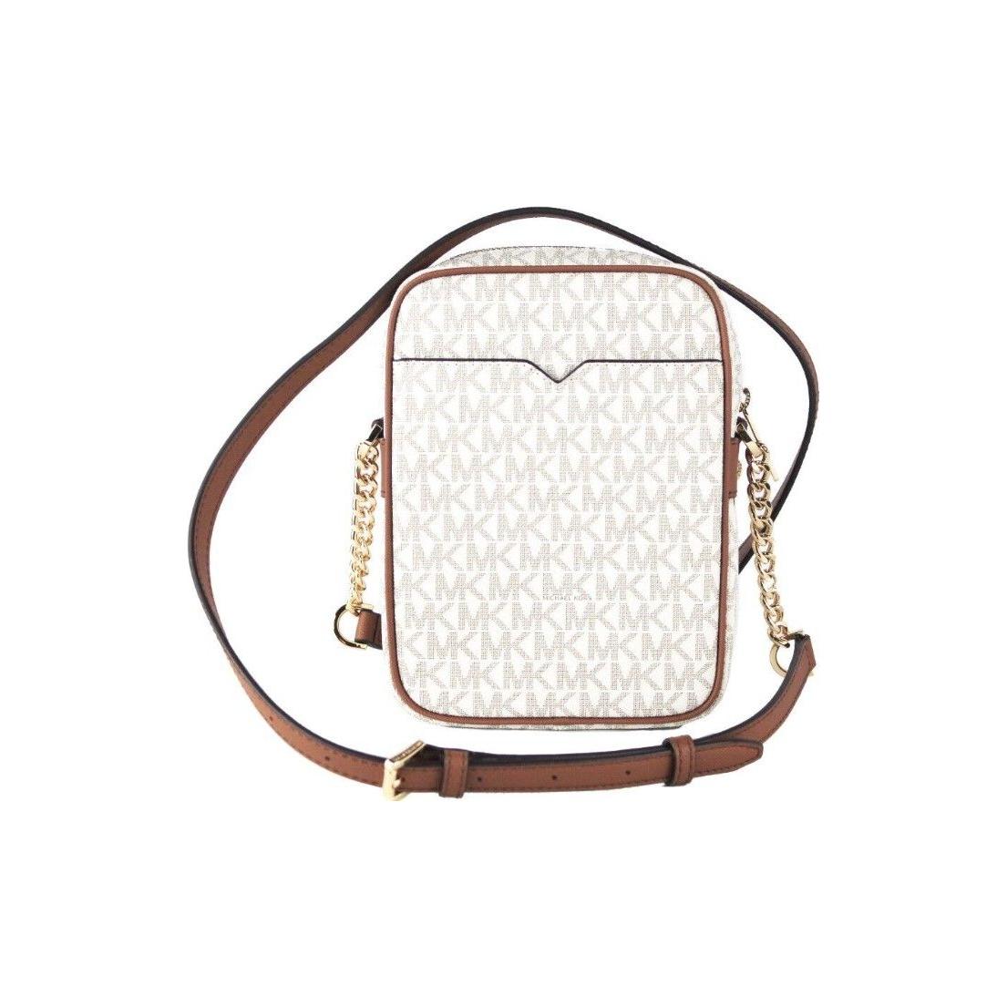 Michael Kors Jet Set Medium Vanilla PVC North South Chain Crossbody Handbag Michael Kors