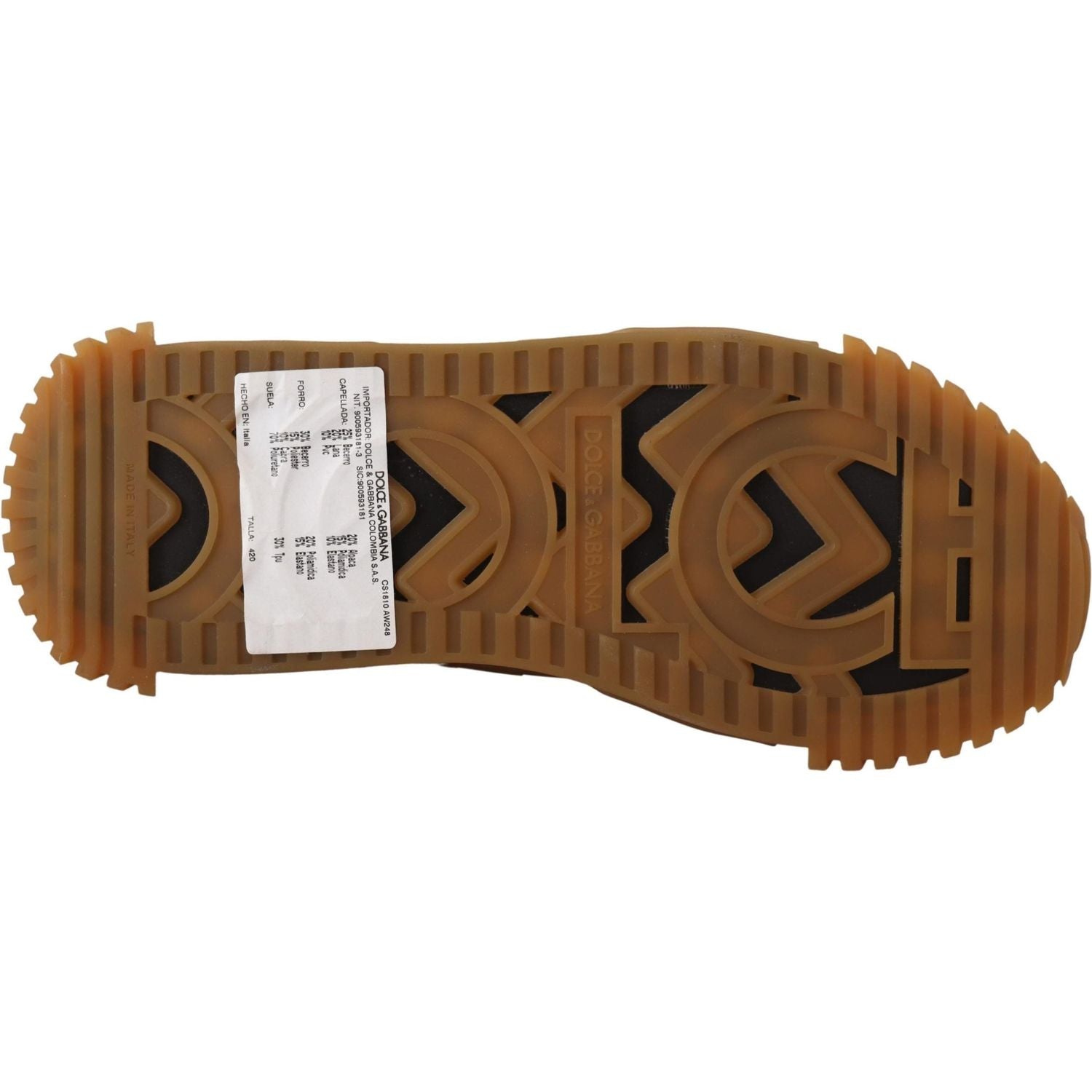 Dolce & Gabbana Black White Fabric Lace Up NS1 Sneakers