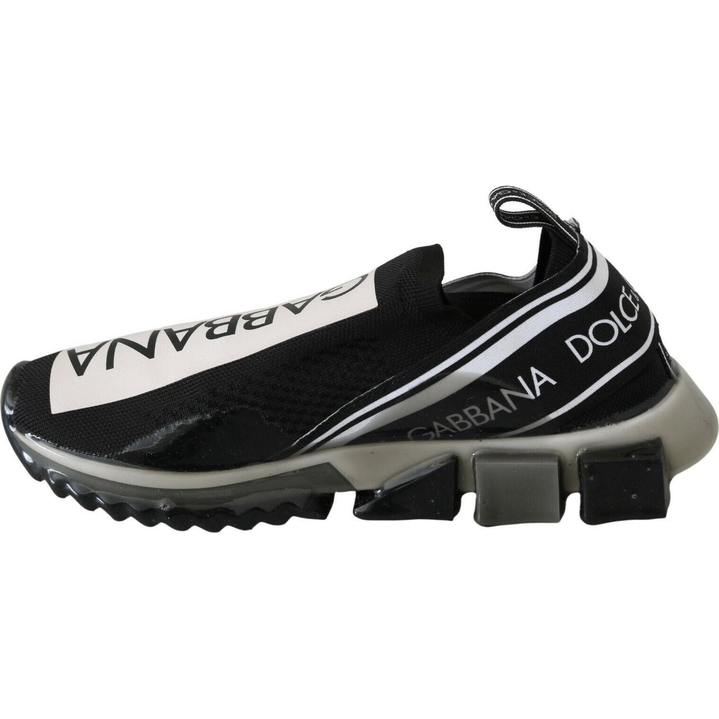 Dolce & Gabbana Black White SORRENTO Sport Stretch Sneakers