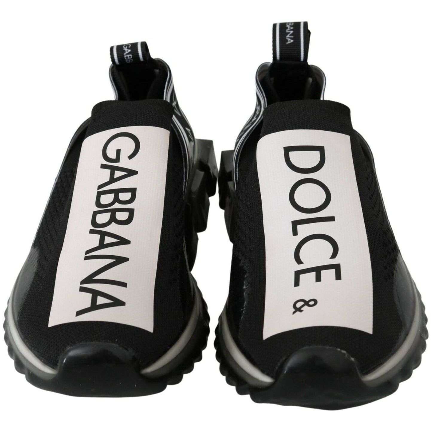 Dolce & Gabbana Black White SORRENTO Sport Stretch Sneakers