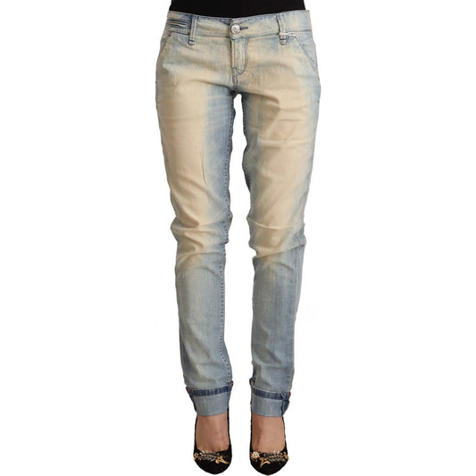 Acht Chic Light Blue Skinny Cotton Jeans Acht