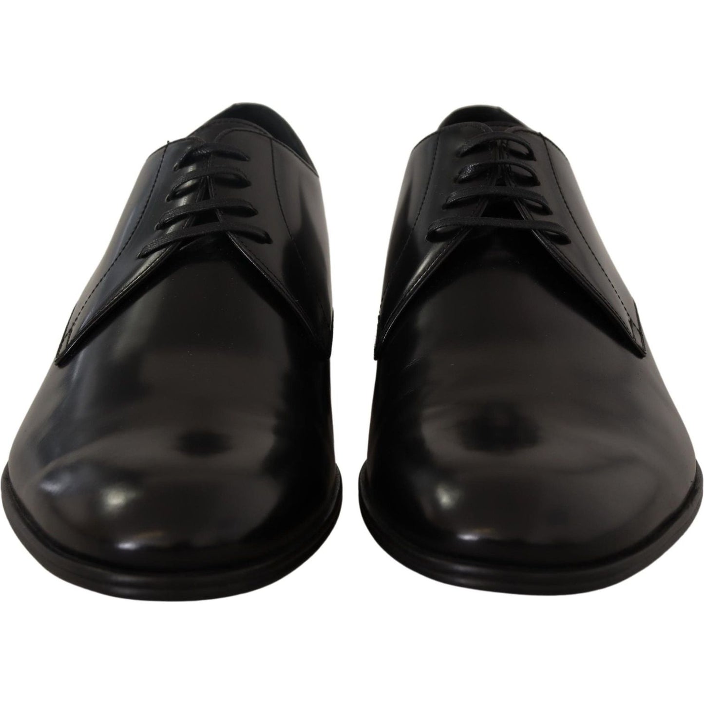 Dolce & Gabbana Elegant Black Leather Derby Shoes Dolce & Gabbana