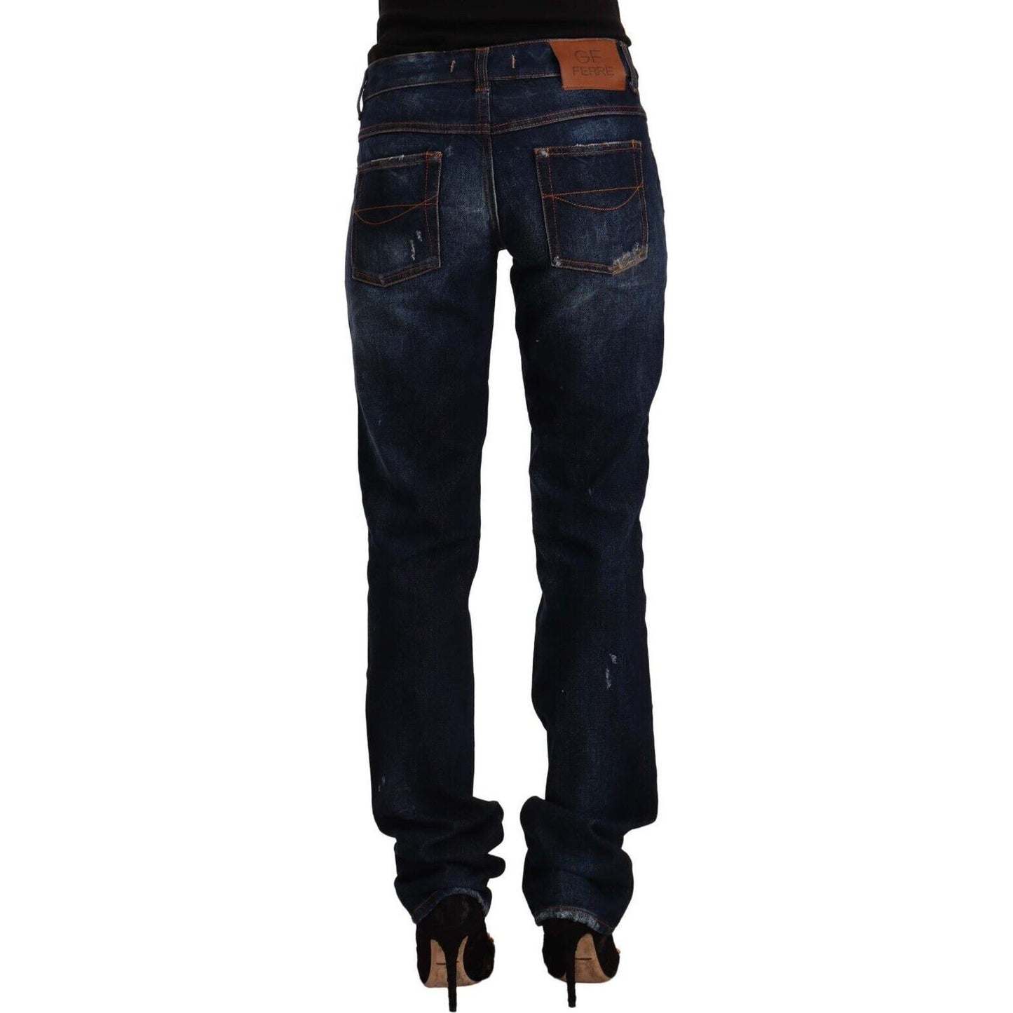 GF Ferre Chic Mid Waist Straight Cut Jeans GF Ferre