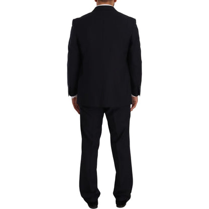 Domenico Tagliente Blue Polyester Single Breasted Formal Suit Domenico Tagliente