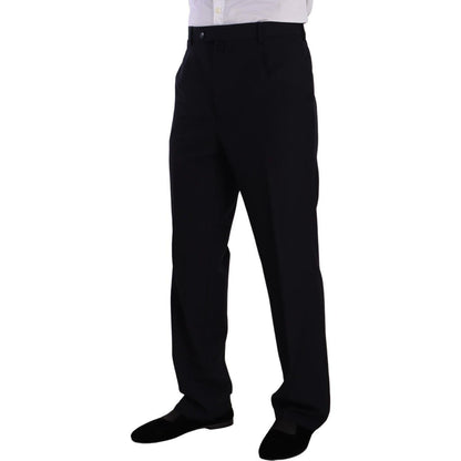 Domenico Tagliente Blue Polyester Single Breasted Formal Suit Domenico Tagliente