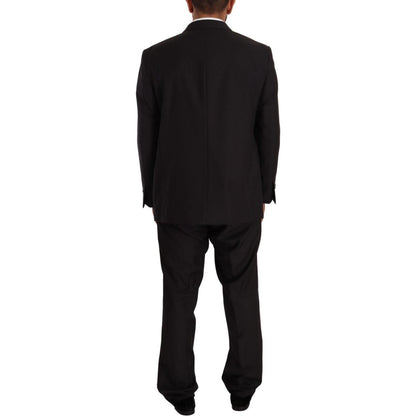 Domenico Tagliente Gray Polyester Single Breasted Formal Suit Domenico Tagliente