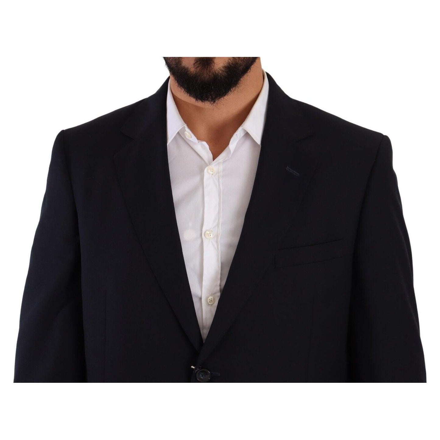 Domenico Tagliente Elegant Blue Two-Piece Deconstructed Suit Domenico Tagliente