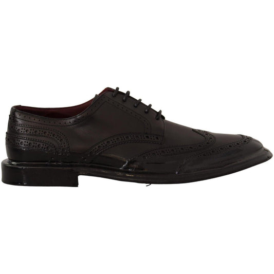 Dolce & Gabbana Elegant Calfskin Derby Oxford Wingtips Dolce & Gabbana