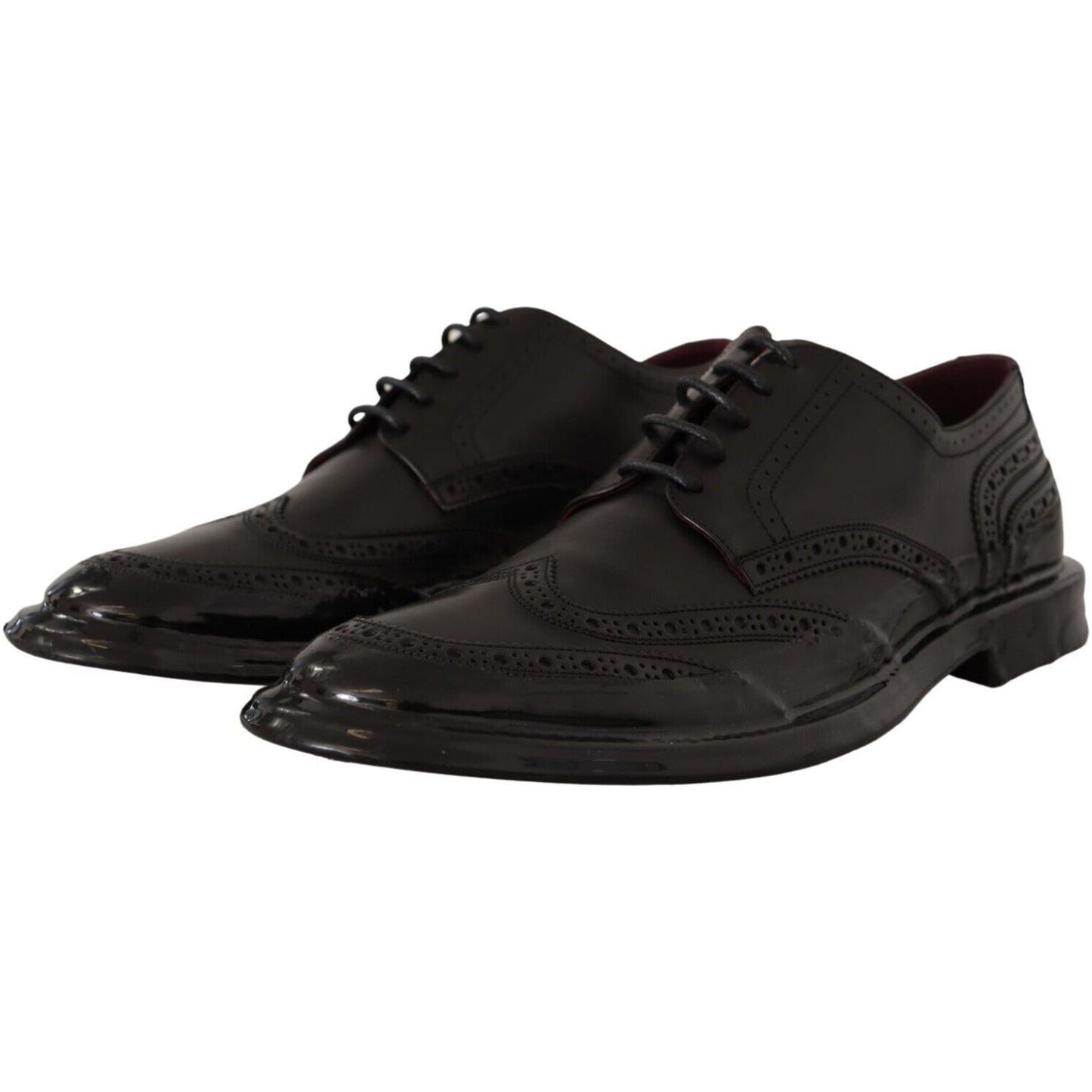 Dolce & Gabbana Elegant Calfskin Derby Oxford Wingtips Dolce & Gabbana