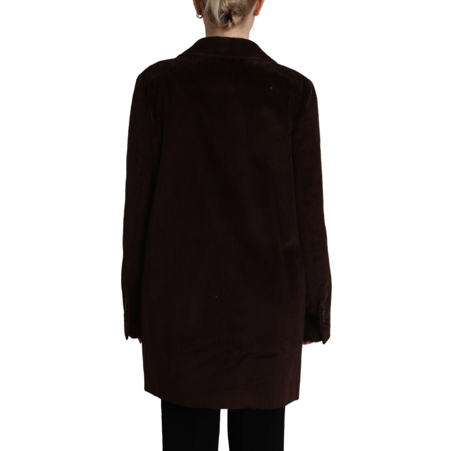 Dolce & Gabbana Bordeaux Corduroy Cotton Blazer Oversized Jacket