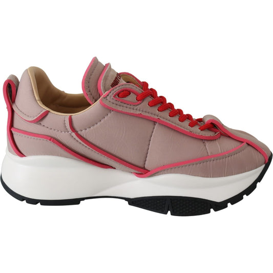 Jimmy Choo Ballet Pink and Red Raine Sneakers Jimmy Choo
