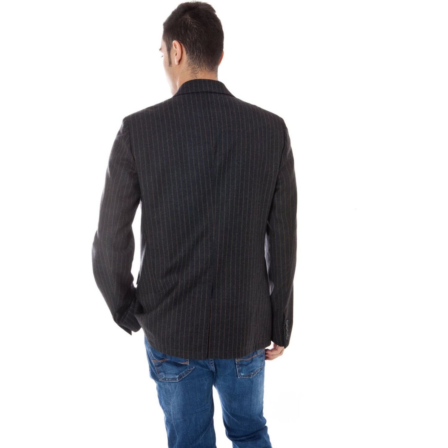 Calvin Klein Gray Wool Men Jacket Calvin Klein