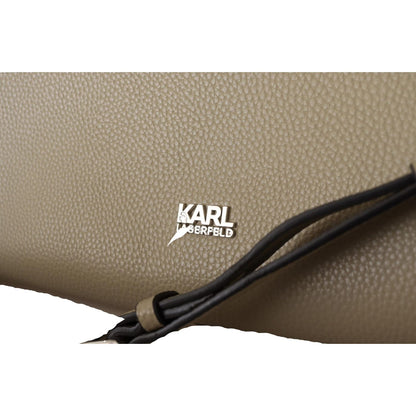 Karl Lagerfeld Sage Green Leather Tote Bag