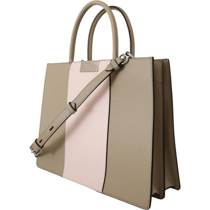 Karl Lagerfeld Sage Green Polyurethane Tote Shoulder Bag