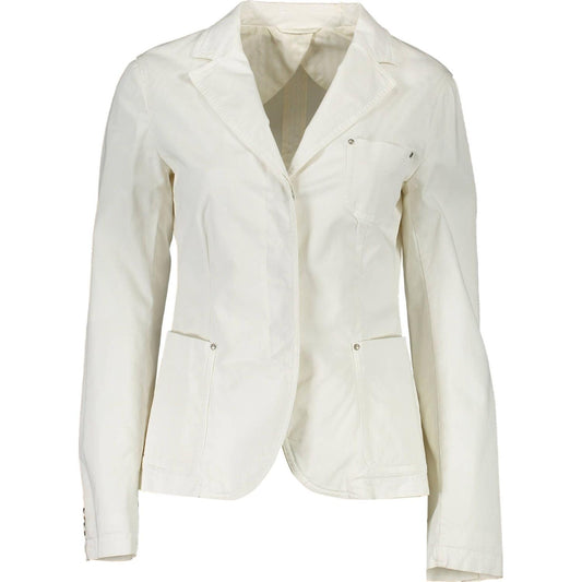 Gant Elegant White Cotton Classic Jacket Gant