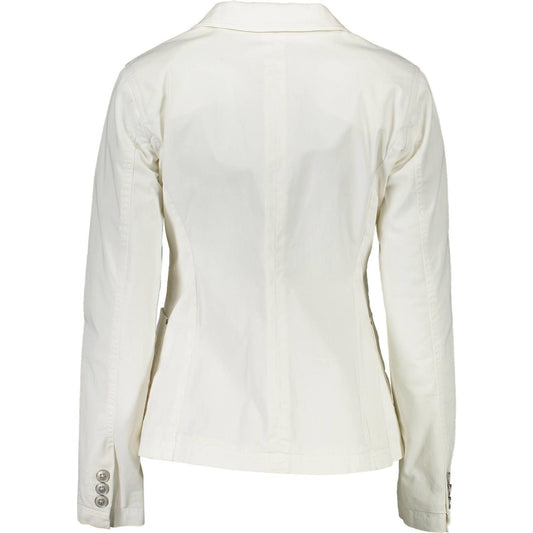 Gant Elegant White Cotton Classic Jacket Gant