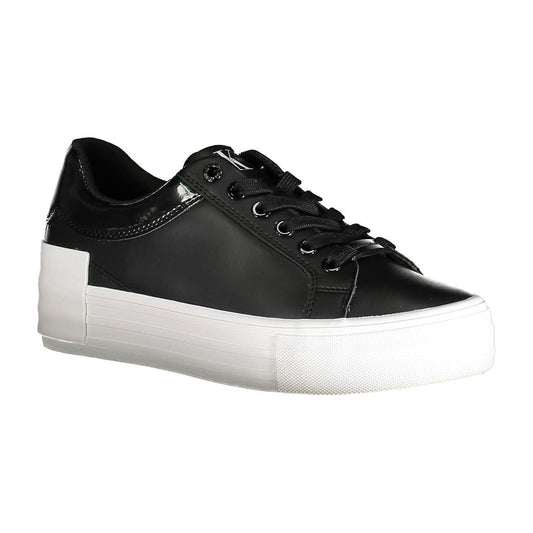 Calvin Klein Black Leather Women Sneaker Calvin Klein