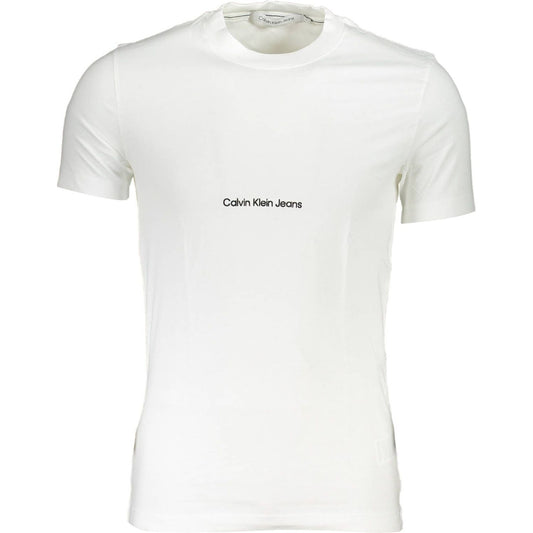 Calvin Klein White Cotton Men T-Shirt Calvin Klein