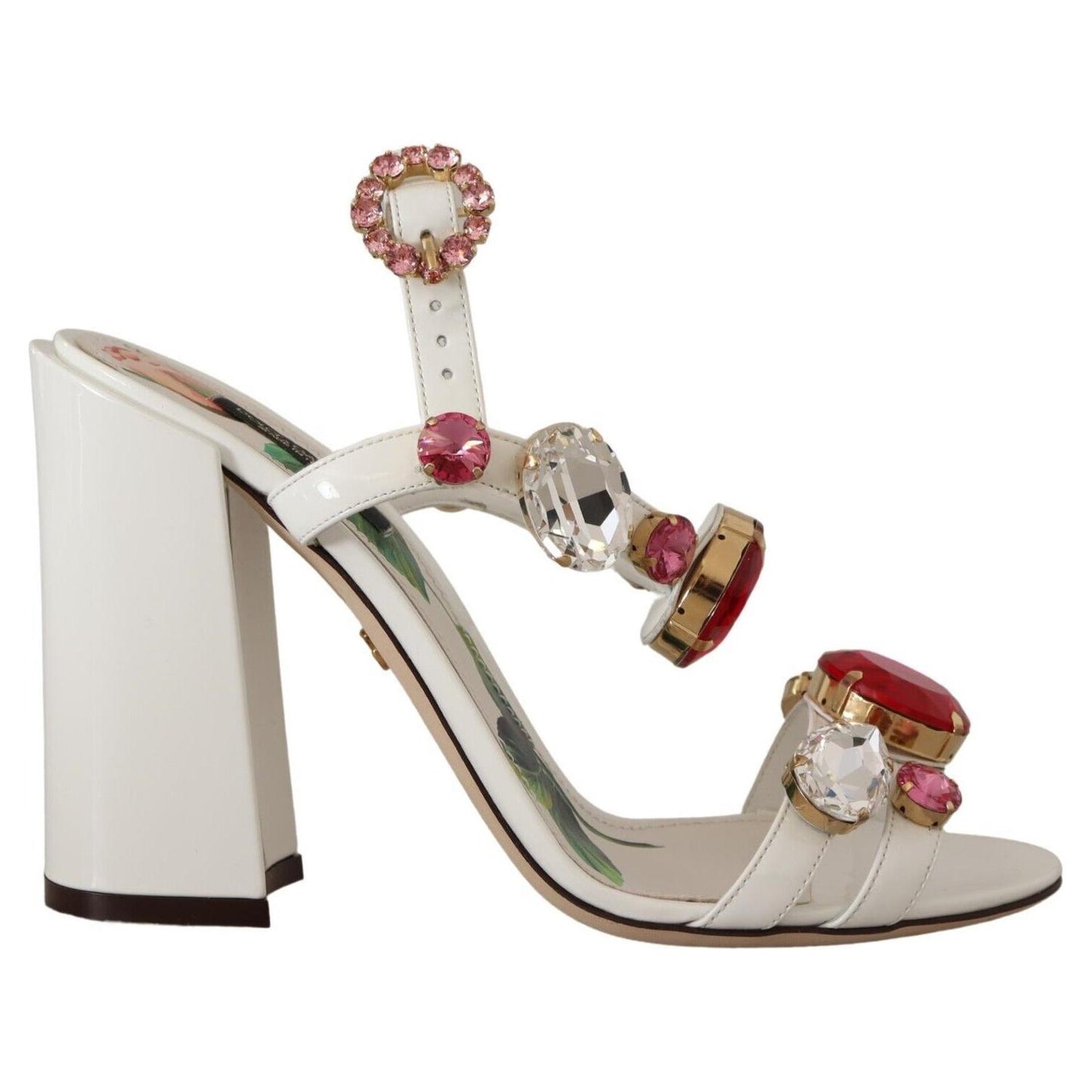 Dolce & Gabbana Keira Crystal-Embellished Ankle Strap Heels Dolce & Gabbana