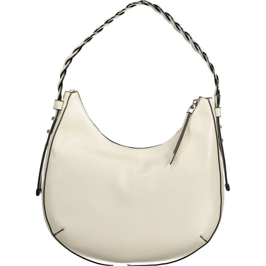 BYBLOS Chic Contrasting Detail White PVC Handbag BYBLOS