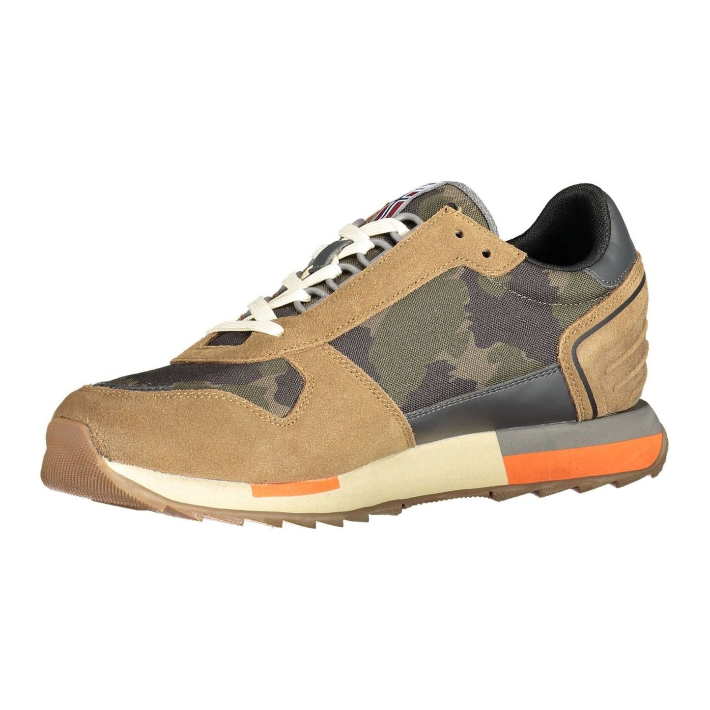 Napapijri Beige Leather Men Sneaker Napapijri